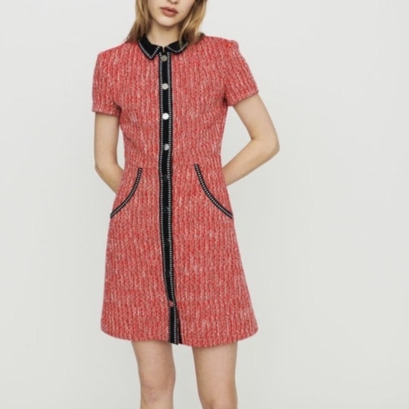 Maje Dresses & Skirts - Maje Renati Tweed Dress in Rouje, FR Size 36 (US S)